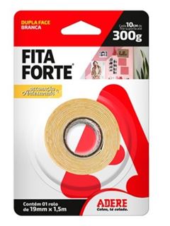 FITA FORTE DUPLA FACE ESPUMA BRANCA ADERE DECORACAO & AR