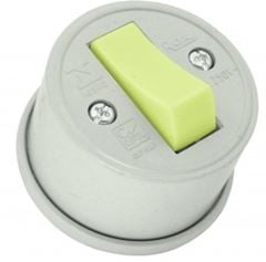 INTER. EXT. REDONDO 1 TECLA SIMPLES CINZA RADIAL