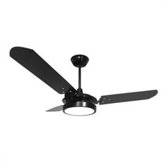 VENTILADOR TETO VALEN LED BRANCO FRIO 6K 127V PRETO/PRETA (7 VENTEX