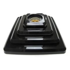 PLAFON PIRAMIDE QUADRADO PRETO ROPER