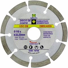 DISCO DIAMANTADO DE CORTE SEGMENTADO 110 X 20 X 10MM MELFI