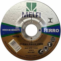 DISCO PARA DESBASTE DE FERRO 115 X 5,0 X 22,02MM MELFI