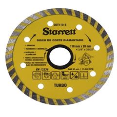 DISCO DE CORTE DIAMANTADO TURBO 110 X 20MM  CATEGORIA STARRETT