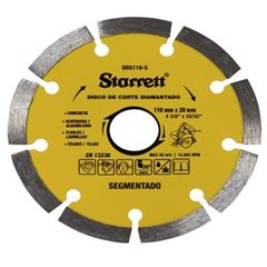 DISCO DE CORTE DIAMANTADO SEGMENTADO 110 X 20MM CATEGORIA STARRETT