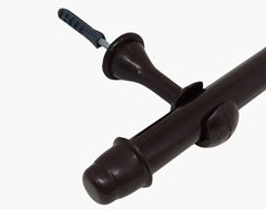 KIT VARAO DE CORTINA 19MM 2,00MT IMBUIA INTEIRO CADIZ