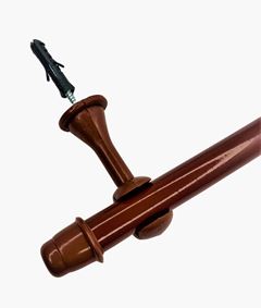 KIT VARAO DE CORTINA 19MM 2,00MT MOGNO INTEIRO CADIZ