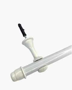 KIT VARAO DE CORTINA 19MM 3,00MT BRANCO C/ EMENDA  CADIZ