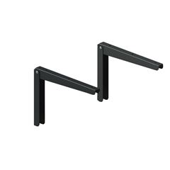 SUPORTE DOBRAVEL EM ACO - 28 CM (CONJUNTO) - PRETO (2 PCAS - MULTIVISÃO