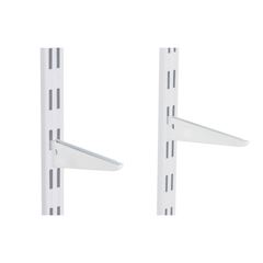 SUPORTE DUPLO PARA PRATELEIRA EM ACO 17 CM  BRANCO MULTIVISÃO