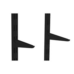 SUPORTE DUPLO PARA PRATELEIRA EM ACO 17 CM  PRETO MULTIVISÃO