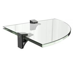 PRATELEIRA PARA CANTO  DE VIDRO 0,8X25X25 CM SUPORTE BELLE VIDRIO MULTIVISÃO