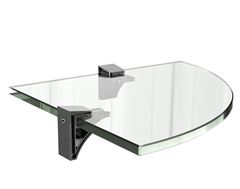 PRATELEIRA DE VIDRO RAIO 0,8X20X20 CM SUPORTE BELLE VIDRIO MULTIVISÃO