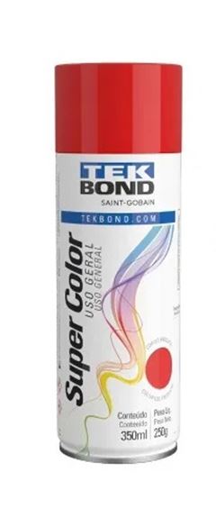TINTA AEROSSOL VERMELHO USO GERAL 350 ML/250G TEKBOND