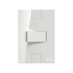 1 INT SIMPLES SOFT 10A 250CVA HORIZ C/ PLACA CLICK BRANCA MECTRONIC