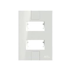 ESPELHO 4X2 PARA 2 MODULOS DISTANCIADOS C/ PLACA CLICK BRANCA  MECTRONIC