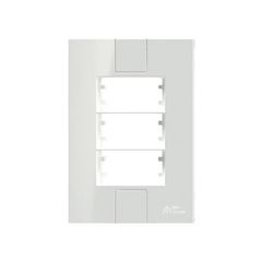 ESPELHO 4X2 PARA 3 MODULOS C/ PLACA CLICK BRANCA  MECTRONIC