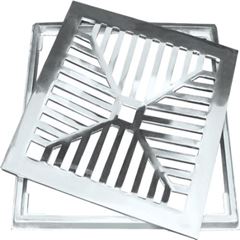 GRELHA C/ SUPORTE CONCOVA POLIDO 15 X 15 CM ACG