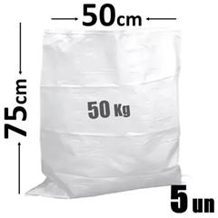 Saco de Rafia/Entulho Liso 50x70cm C/5un - CONSTRUMARCAS